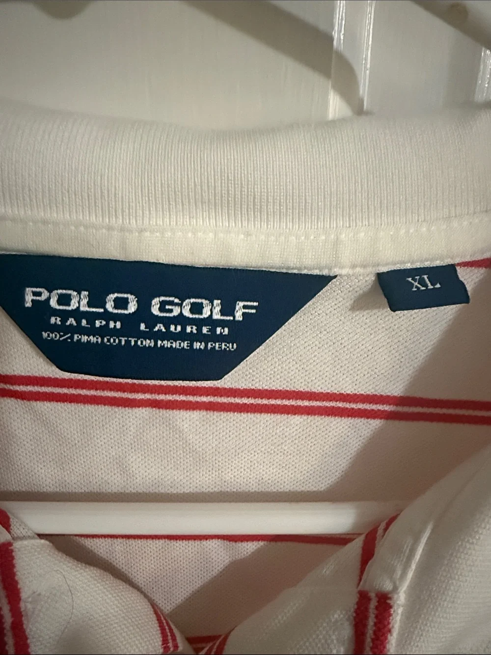 Ralph Lauren White Polo with Red Stripes